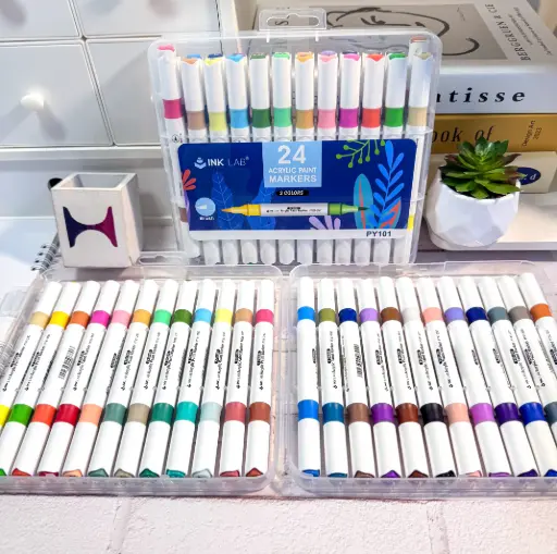 [PY 101 VD01] Acrylic marker 24 Pcs 48 Colors