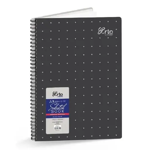 [CR36132] Arto By Champ,A4 Wire-o ,Sketch Book,110 GSM,60 Sheets