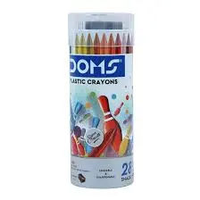 [No.7122] DOMS Plastic Crayons 28 Shades