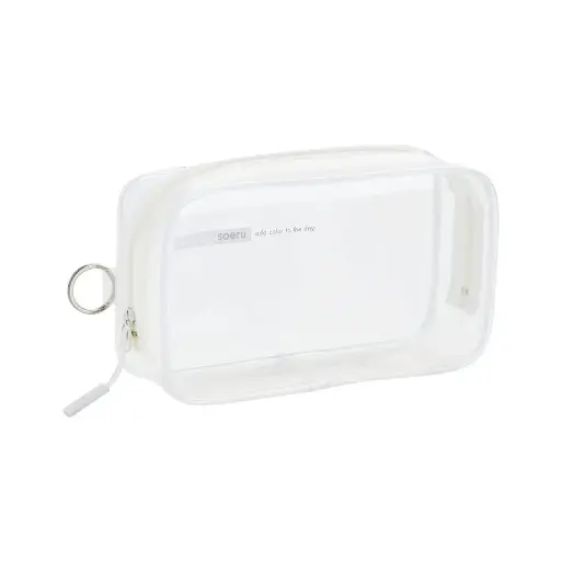 Lihit Lab Soeru Transparent Clear Pen Case Large Capacity 