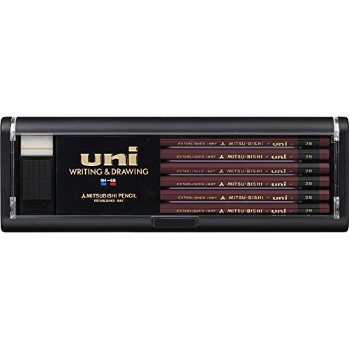 [9H-6B] Mitsubishi Pencil Uni Pencil 2B Dozen (12 Pencils) U2B