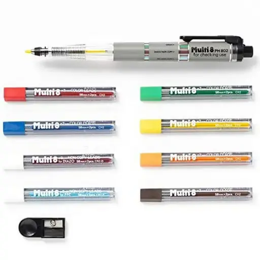 Pentel PH802ST Multi-8 Leadholder and Lead Set