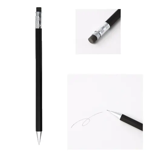 [24G] Muji Wooden hexagonal mechanical pencil with eraser 