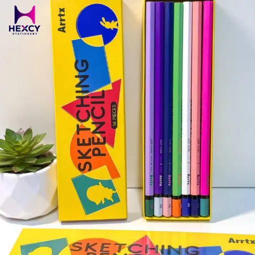 [ADP-0114A] Arrtx Drawing Sketching Pencils 14 Pack (4H - 8B) Art Sketching