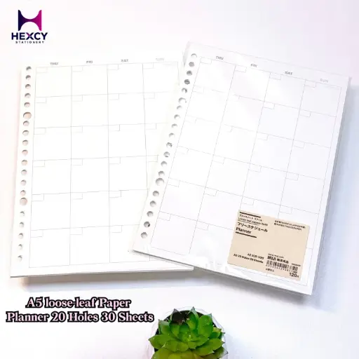 [NAB39A0S] Muji Refill Note Refill Free Schedule A5 20 holes 30 sheets Pack