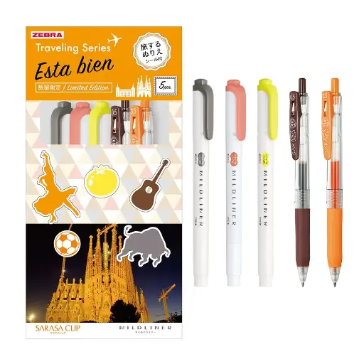 [SE-TR-5CS] Zebra Travelling Series Esta Bien Limited Eddition Color Pens 0.5